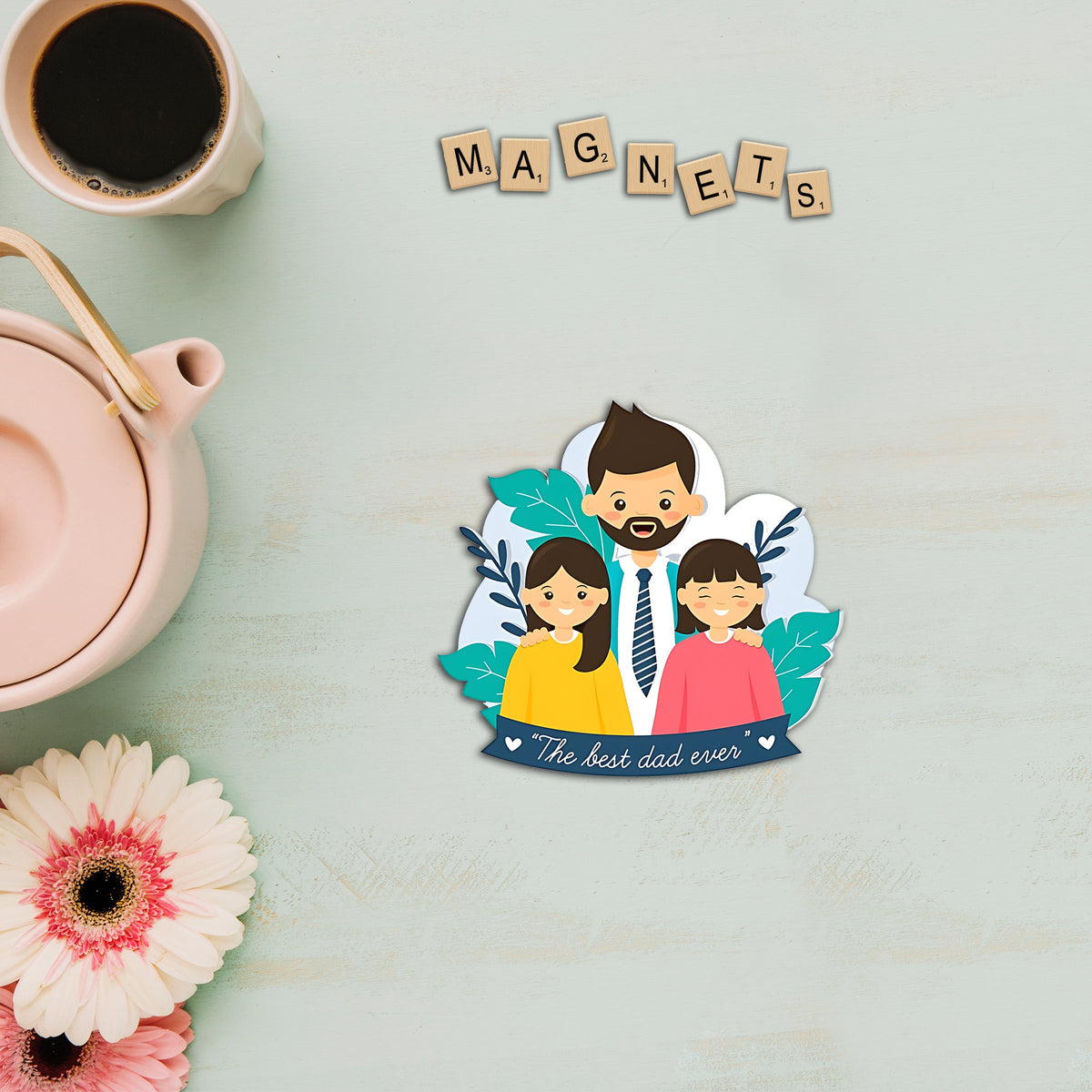 Wooden Fridge Magnet - Best Dad Ever