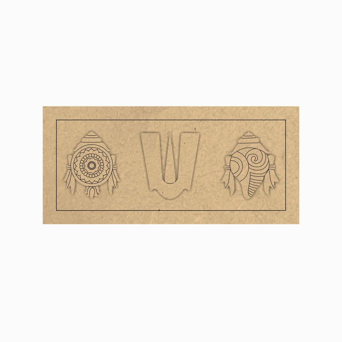 Pre marked MDF - Namam, Shankh, chakra