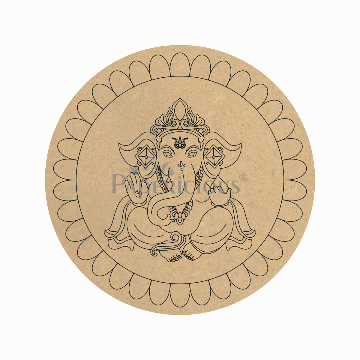 Pre Marked MDF Base - Vintage Ganesha Mandala