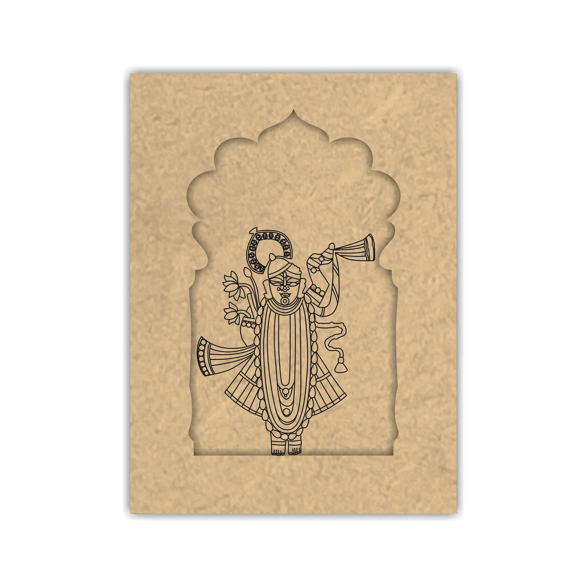 Pre Marked MDF Jharokha - Shreenath ji
