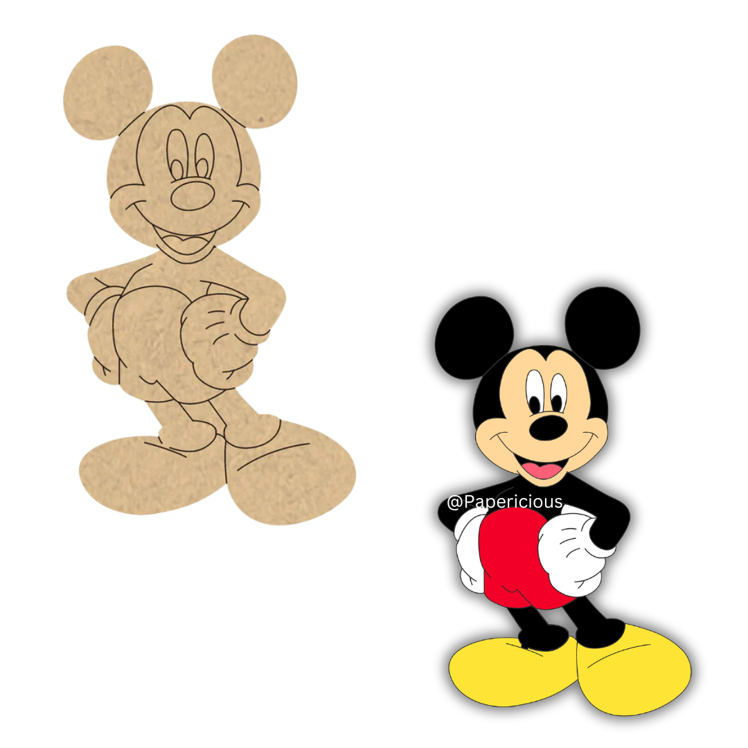 4 mm thick Pre Marked MDF Base Mickey Mouse