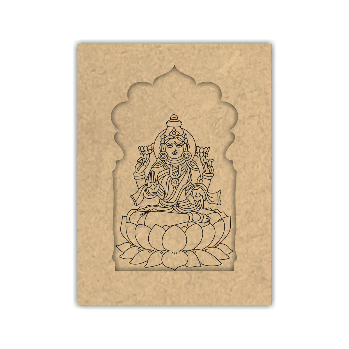 Pre Marked MDF Jharokha - Maa Lakshmi