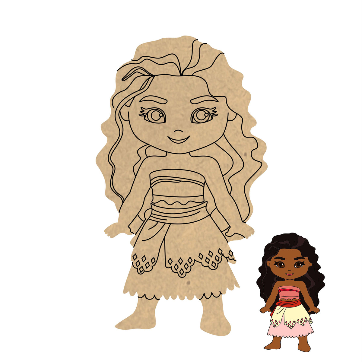 Pre Marked MDF Base - Kids/Moanna