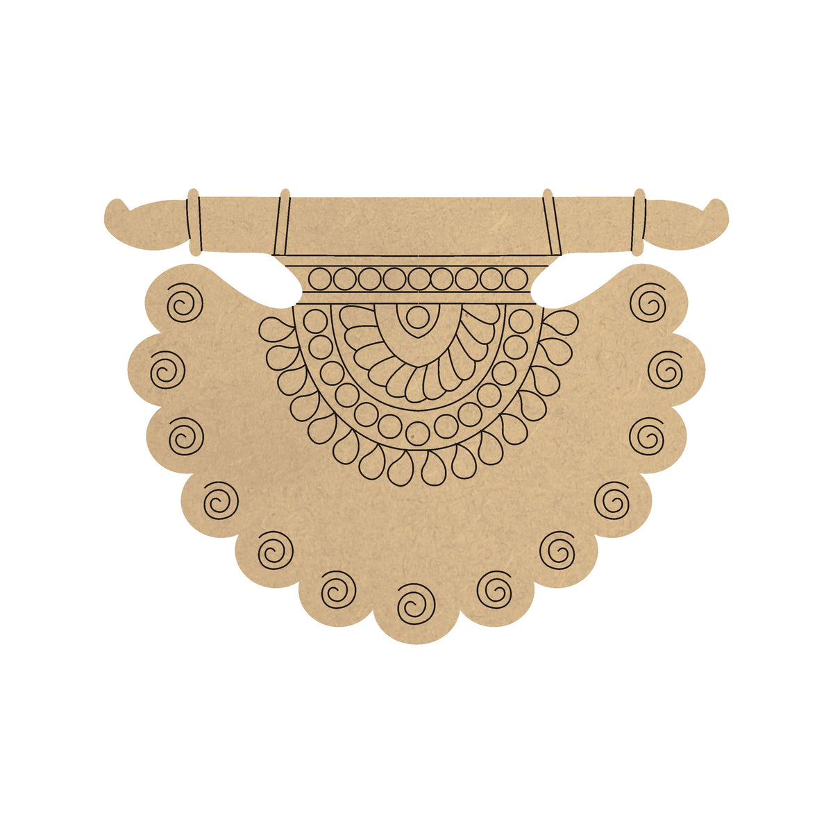 4mm thick Pre Marked MDF Base Ancient Hand Fan