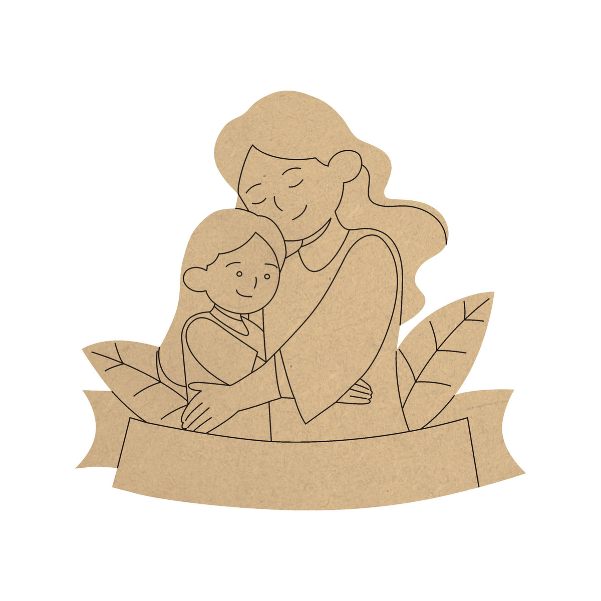 4mm thick Pre Marked MDF Base Love you Mom