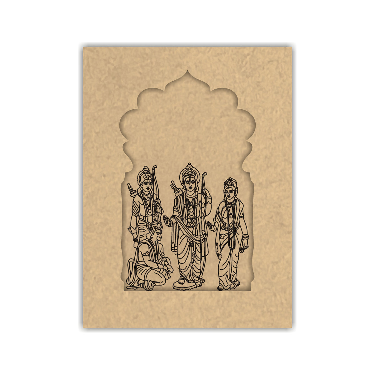 Pre Marked MDF Jharokha - Ram Darbar traditional