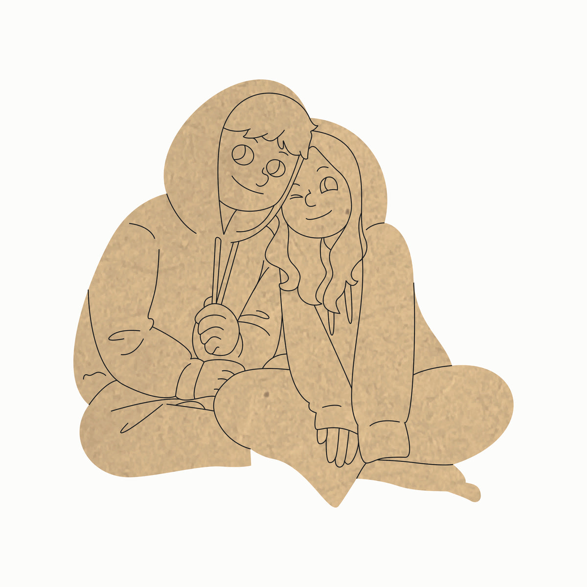 Pre Marked MDF Base - Valentines/Couple #4