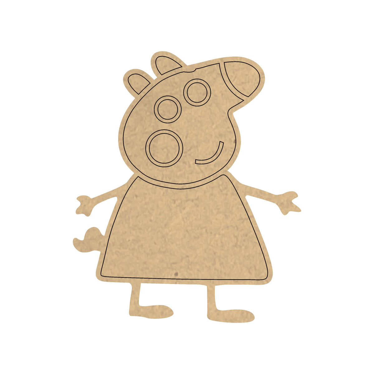 4 mm thick Pre Marked MDF Base Peppa pig