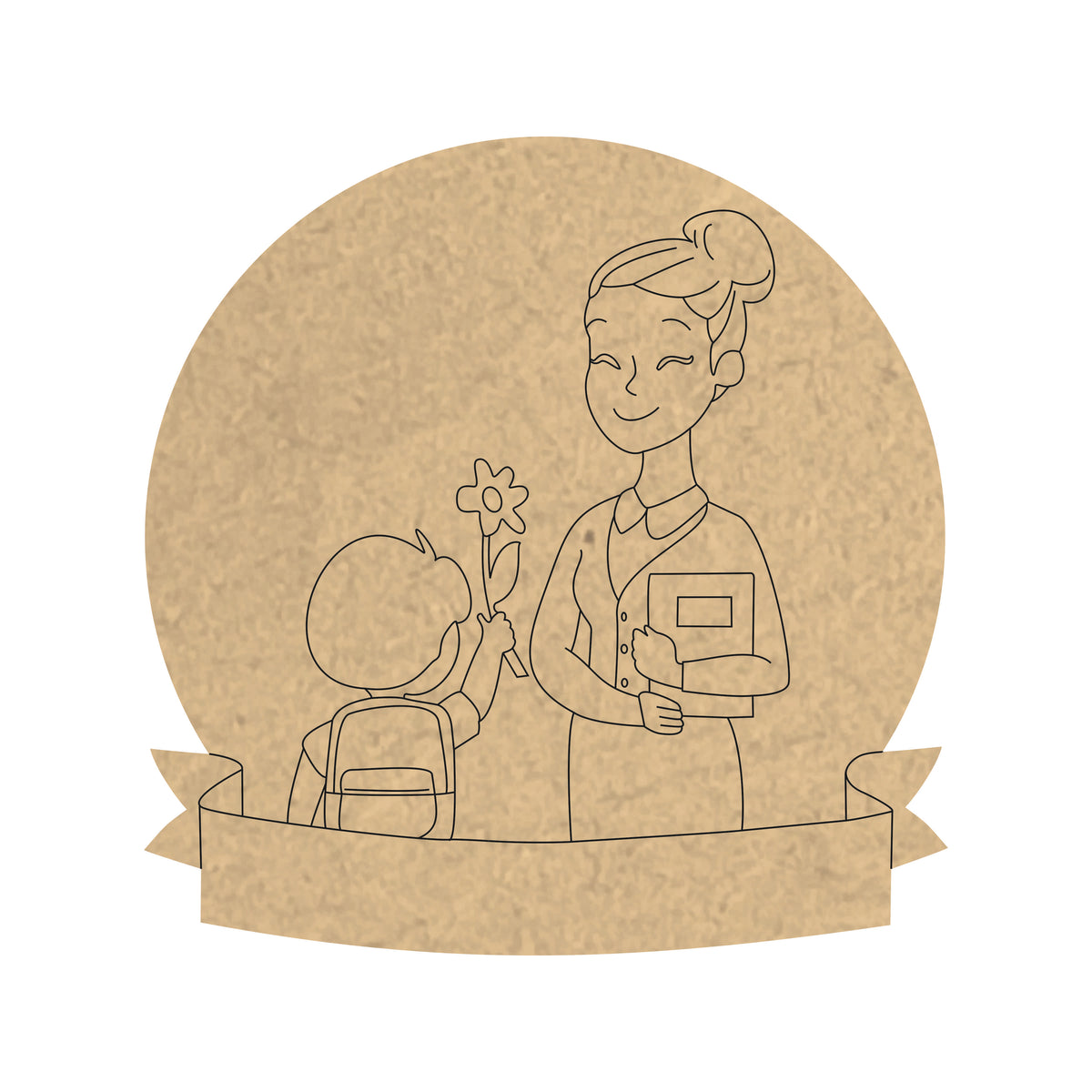 Pre Marked MDF Cutout - Happy Teacher's Day