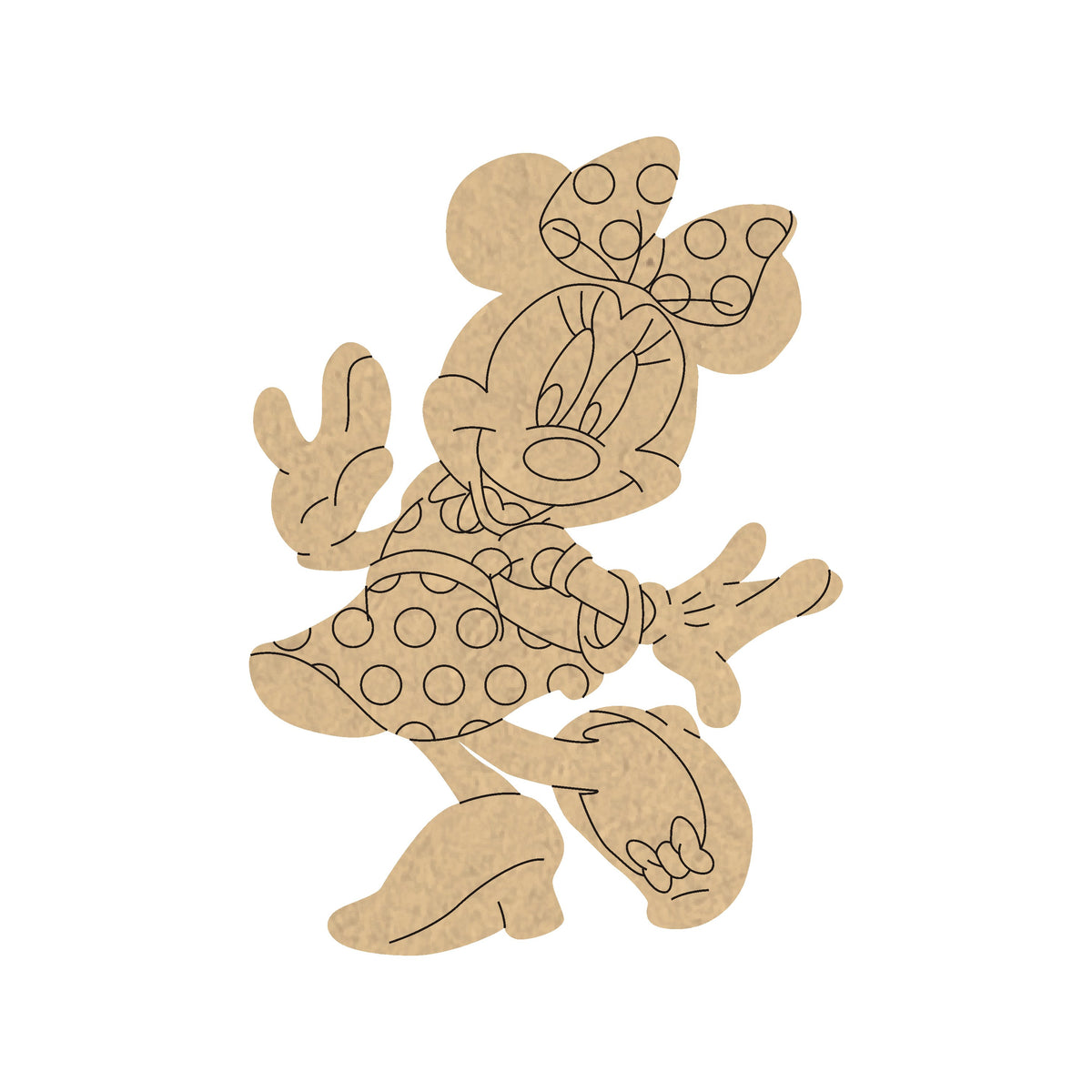 4 mm thick Pre Marked MDF Base Minnie