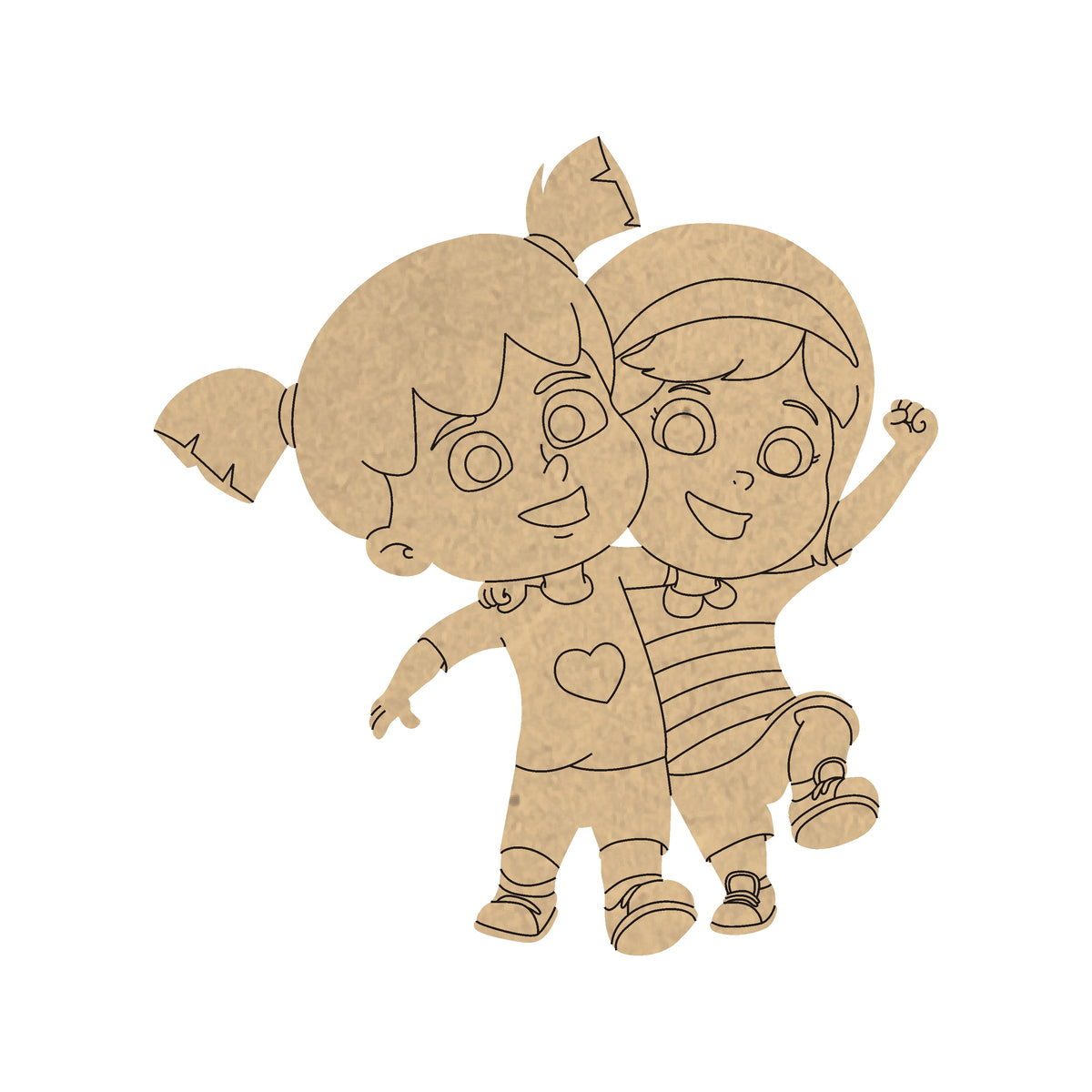 4 mm thick Pre Marked MDF Base Sisters/BFF/Friends