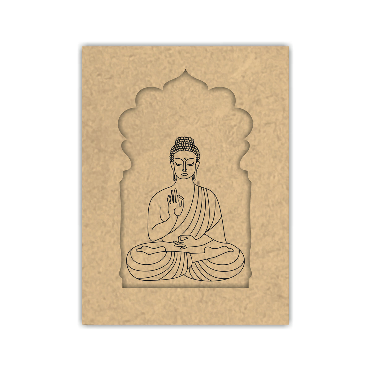 Pre Marked MDF Jharokha - Buddha