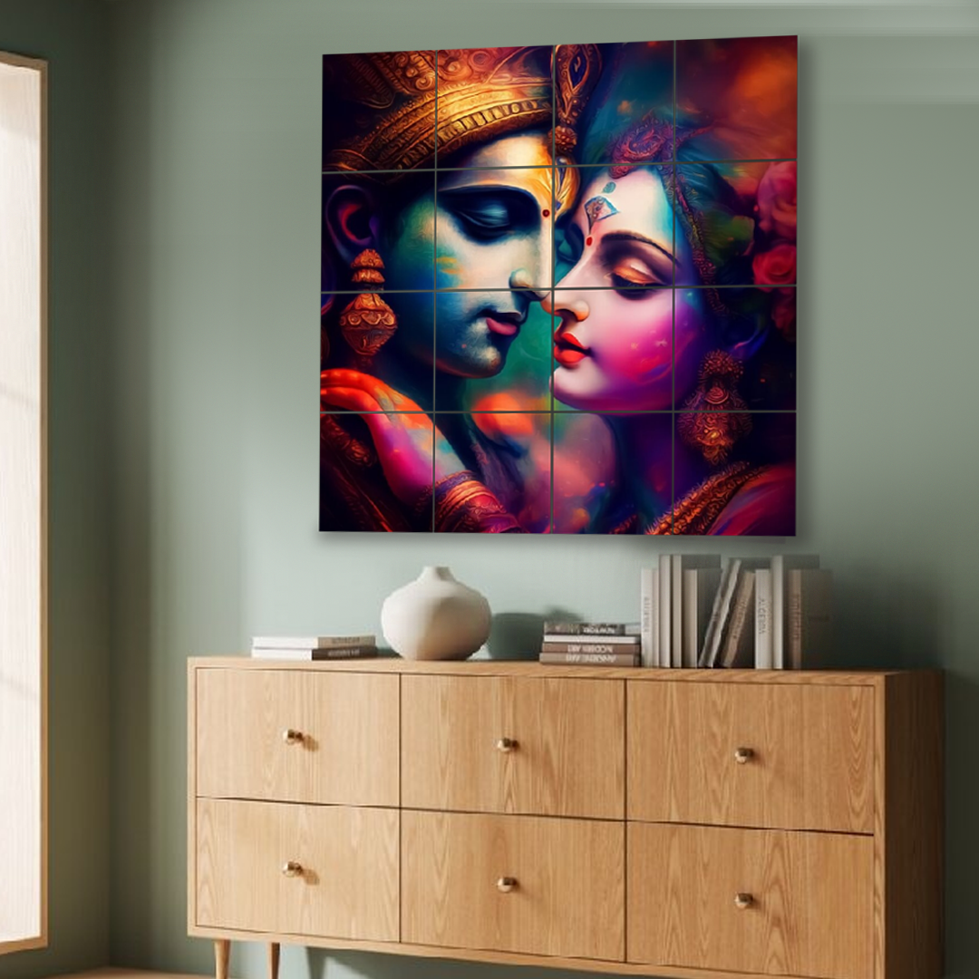 Wall Tiles - Vibrant Radha Krishna