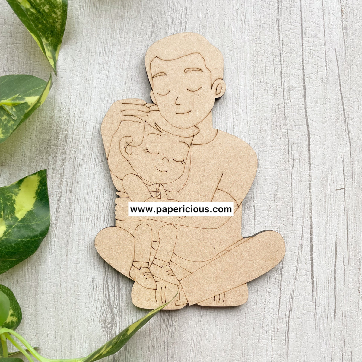 Pre Marked MDF Base -Dad and Girl