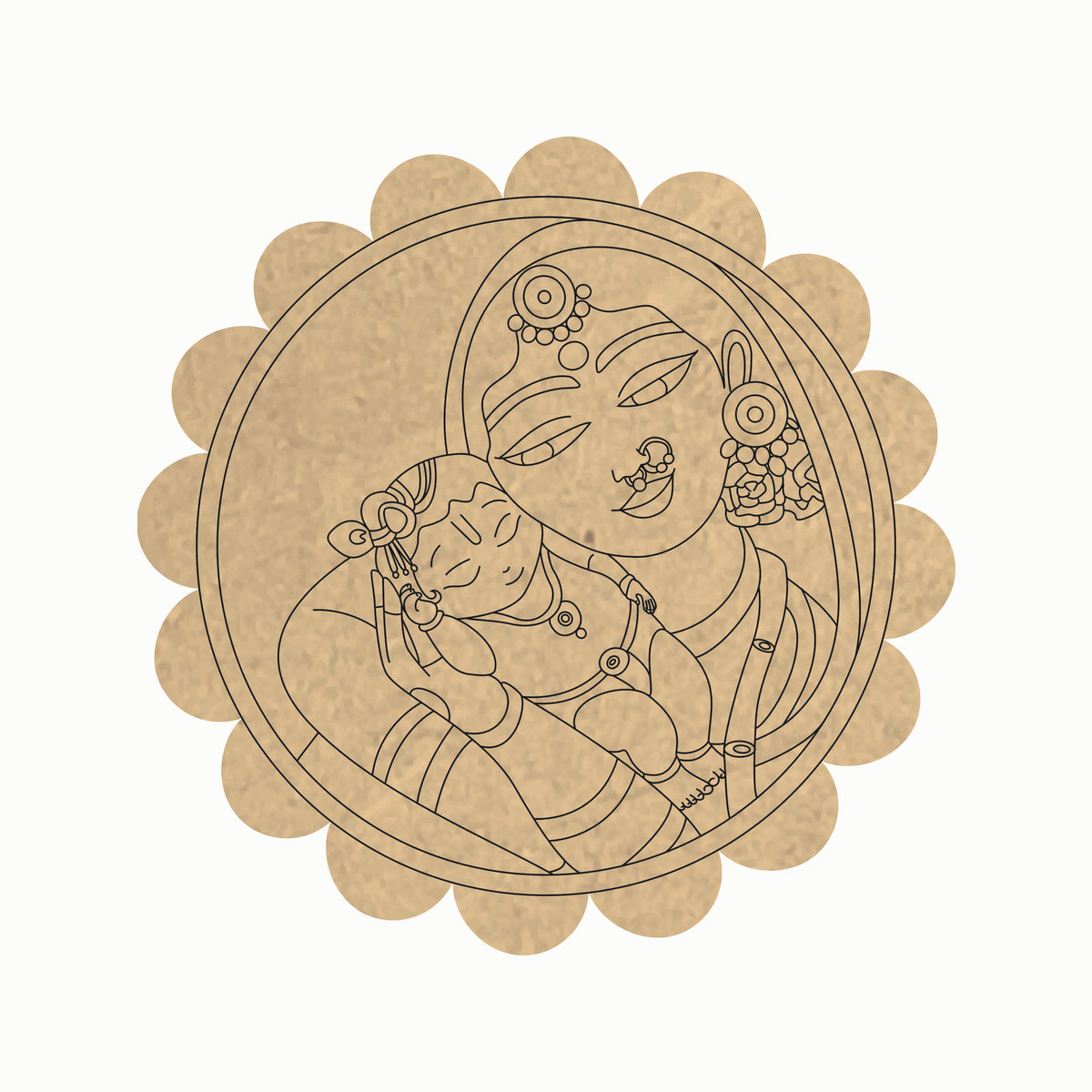 Pre Marked MDF Base - Yashoda Krishna