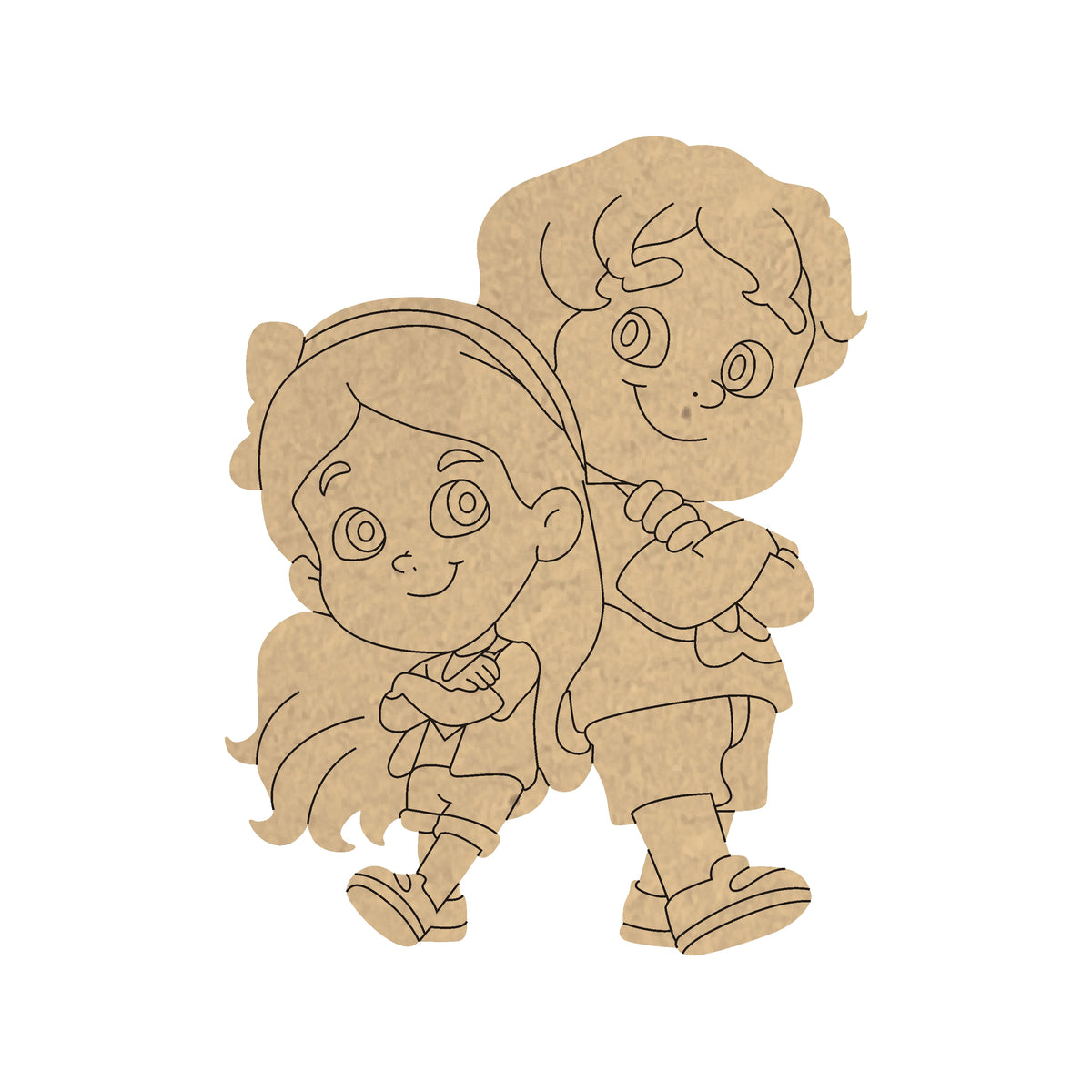 4 mm thick Pre Marked MDF Base Brother sister/Friends