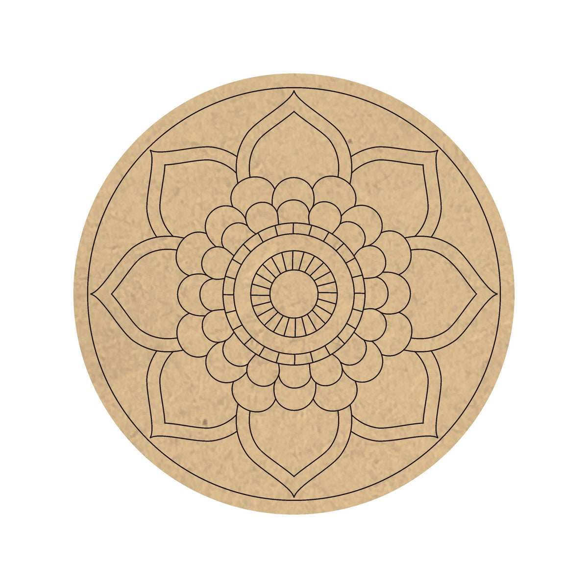 4mm thick Pre Marked MDF Base Mandala 3