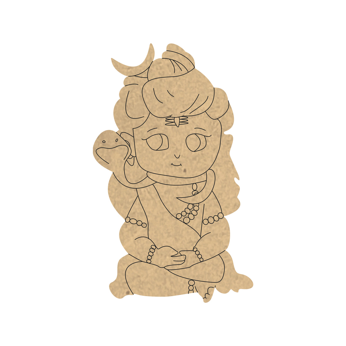 Pre Marked MDF Cutout - Cute Shiva