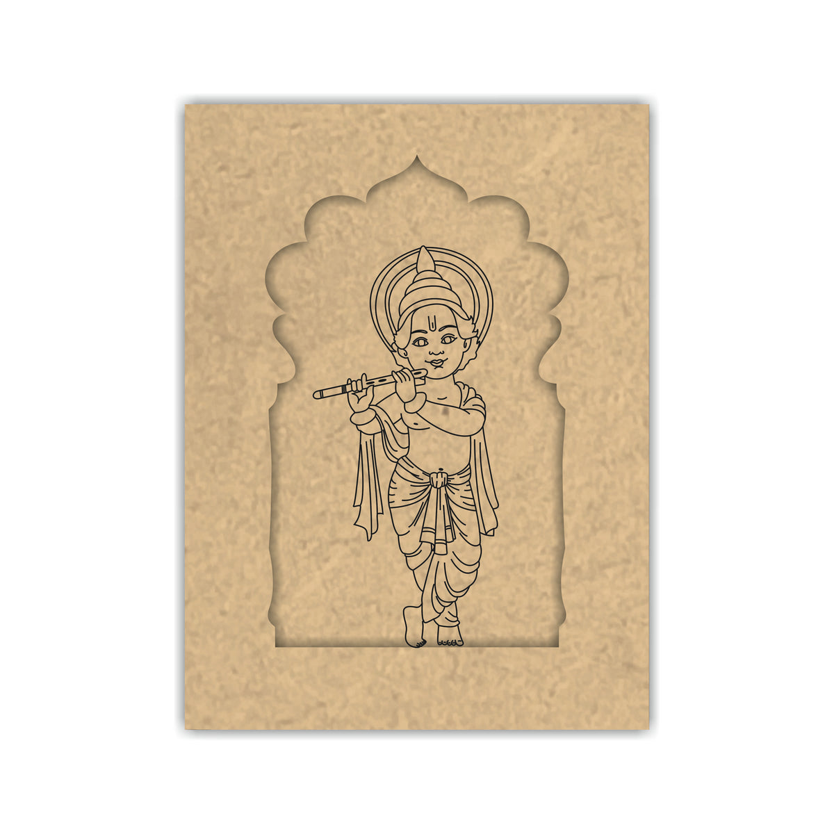 Pre Marked MDF Jharokha - Krishna