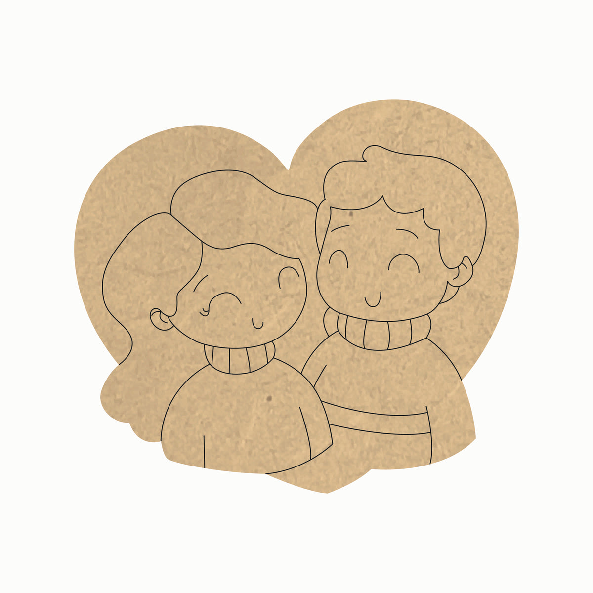 Pre Marked MDF Base - Valentines/Couple #5