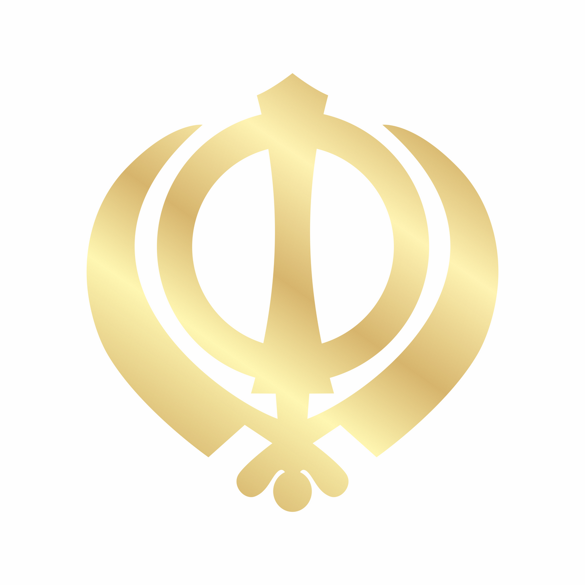 Golden Acrylic Cutout - Sikh Khanda