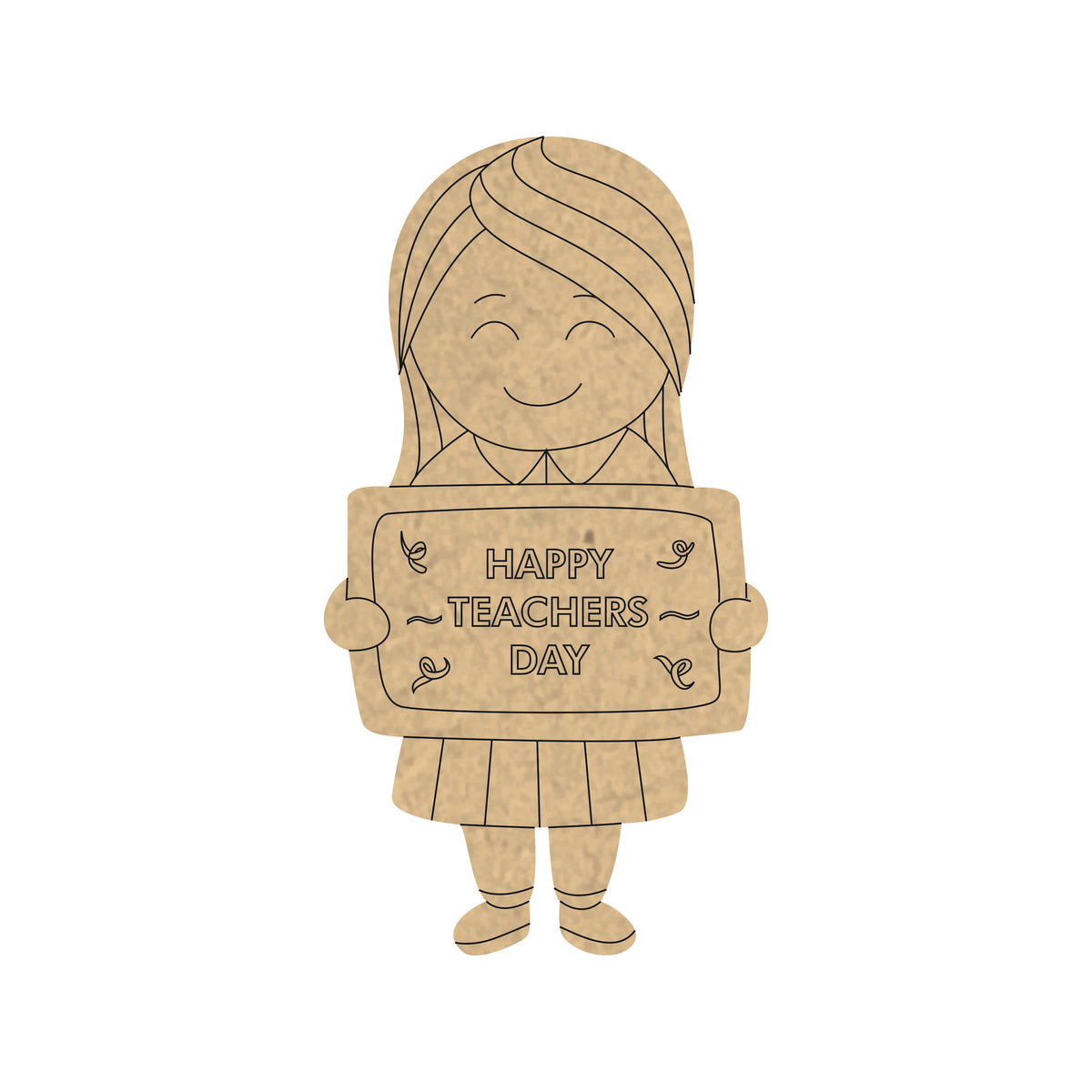 Pre Marked MDF Cutout - Teacher's Day