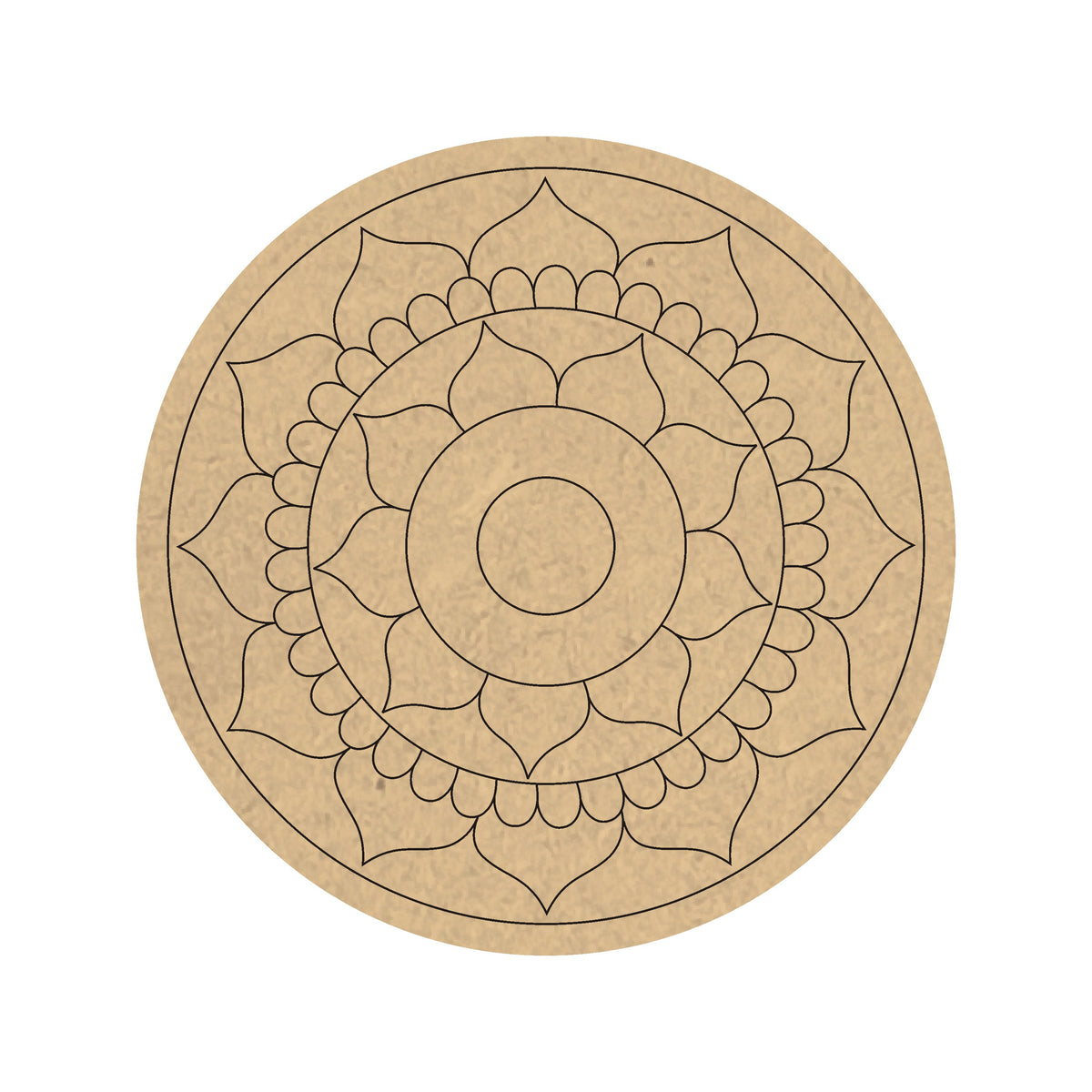 4mm thick Pre Marked MDF Base Mandala 4