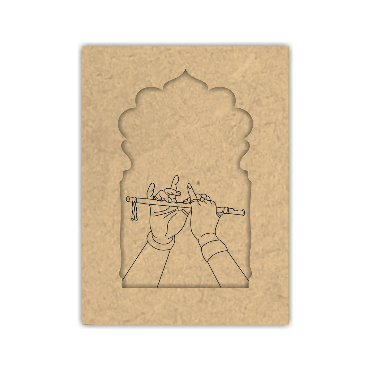 Pre Marked MDF Jharokha - Krishan Flute
