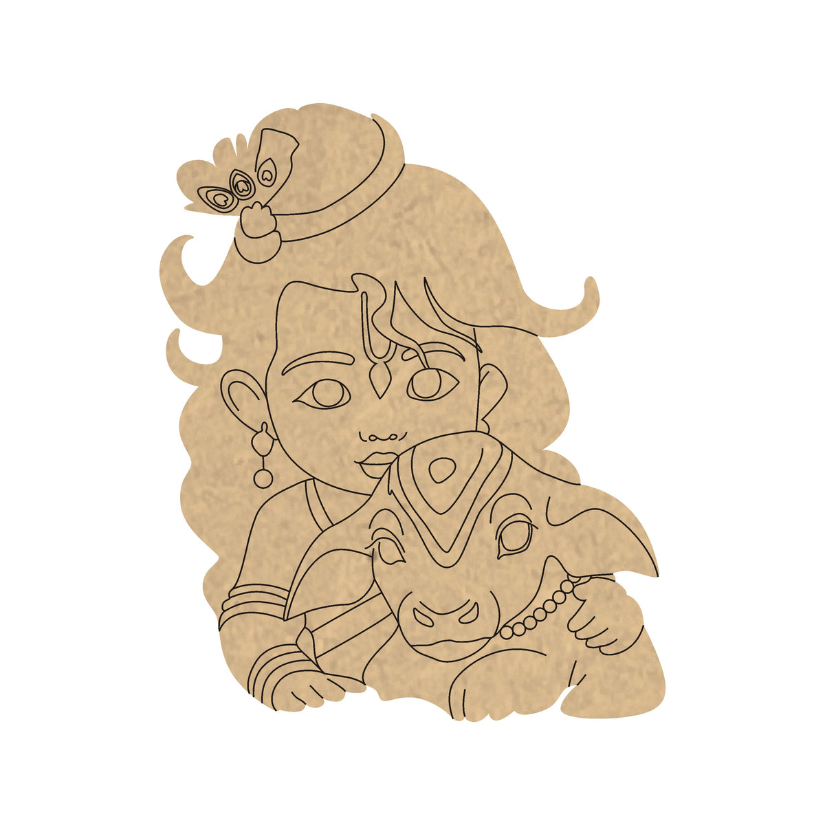 4 mm thick Pre Marked MDF Base Nandi and Shiva