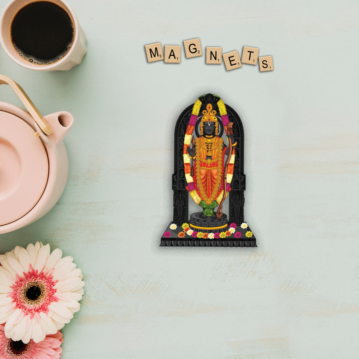 Wooden Fridge Magnet - Ram Lalla