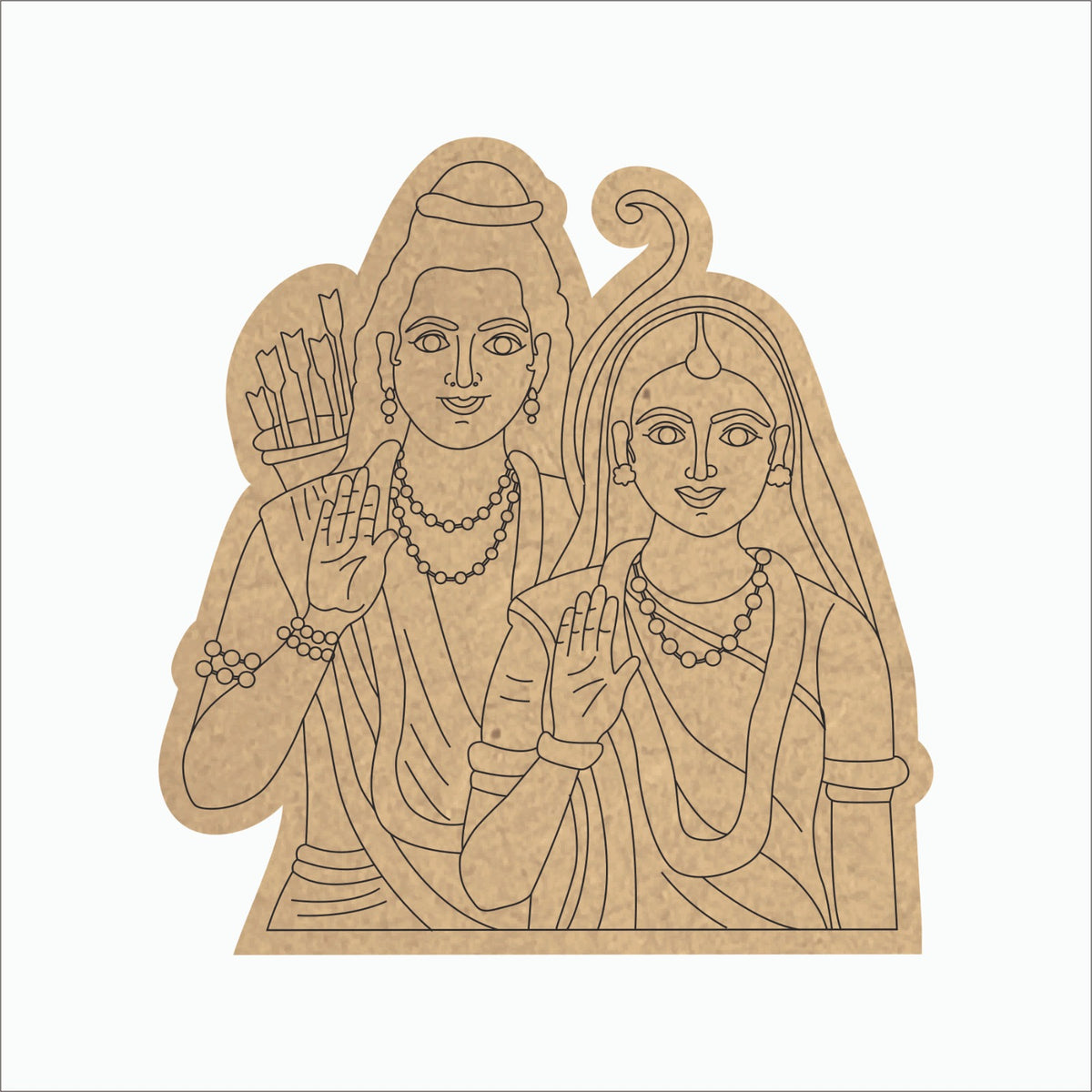 Pre Marked MDF Base - Shri Ram Sita
