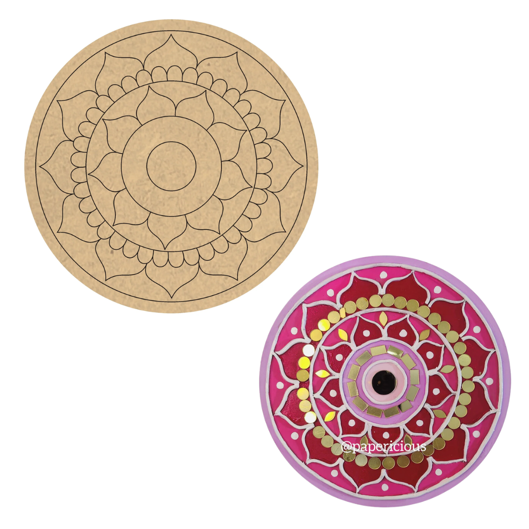 4mm thick Pre Marked MDF Base Mandala 4