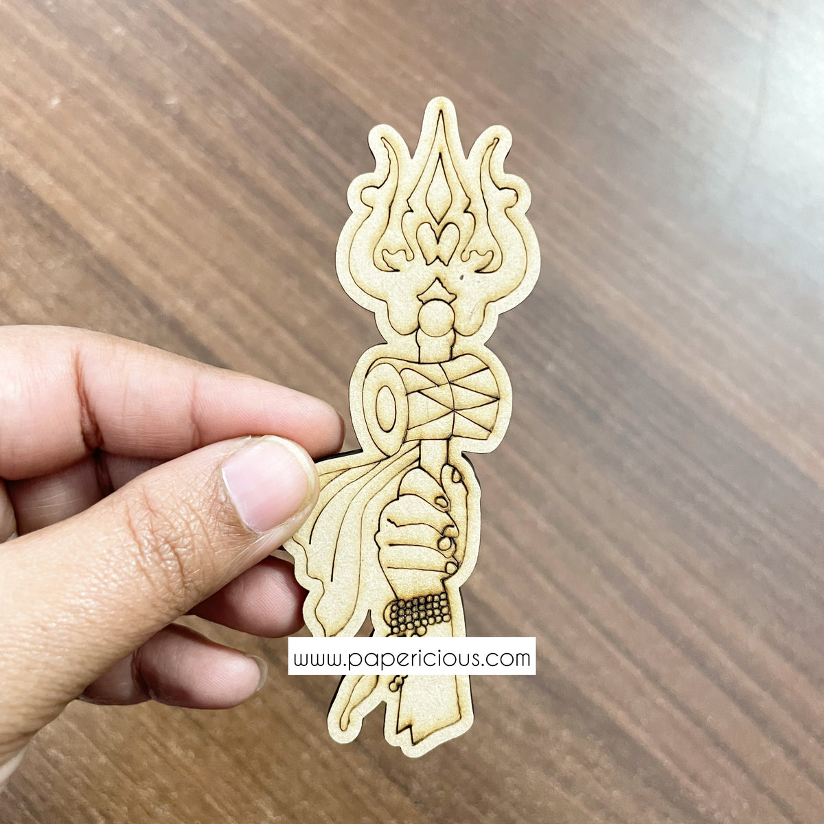 Pre Marked MDF Base - Shiva Trishul