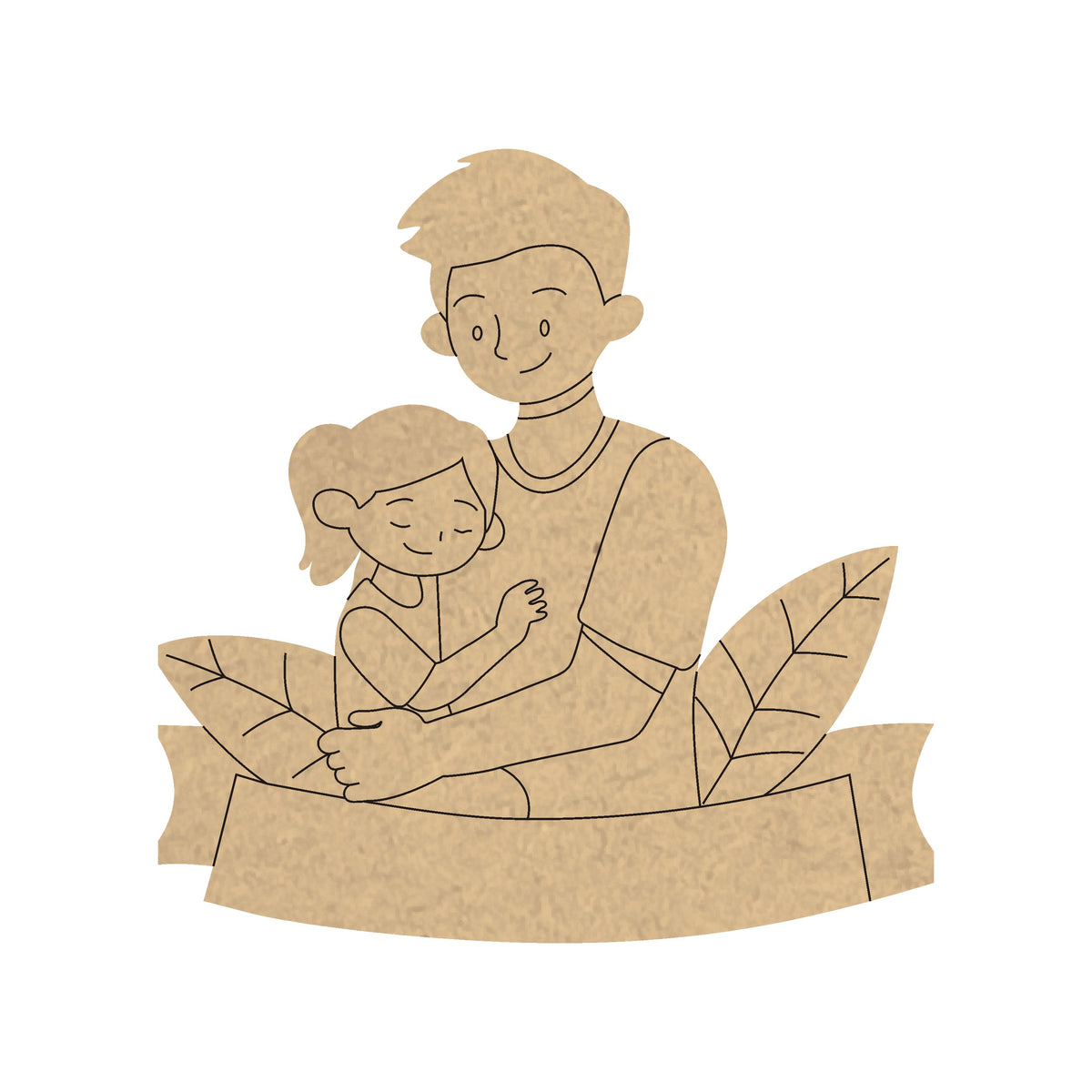 4 mm thick Pre Marked MDF Base Father's Day