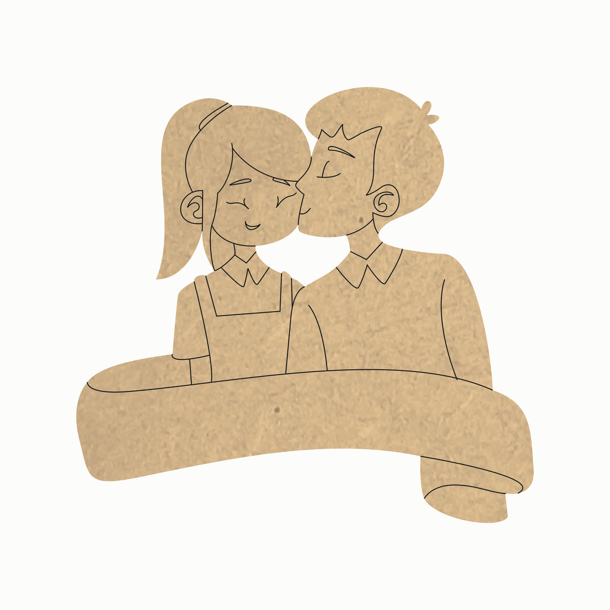 Pre Marked MDF Base - Valentines/Couple #3