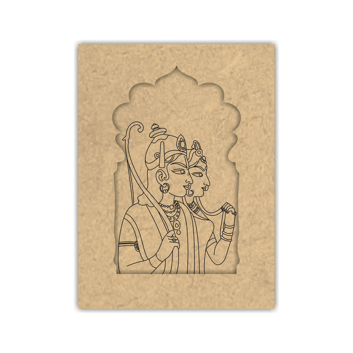 Pre Marked MDF Jharokha - Siya Ram