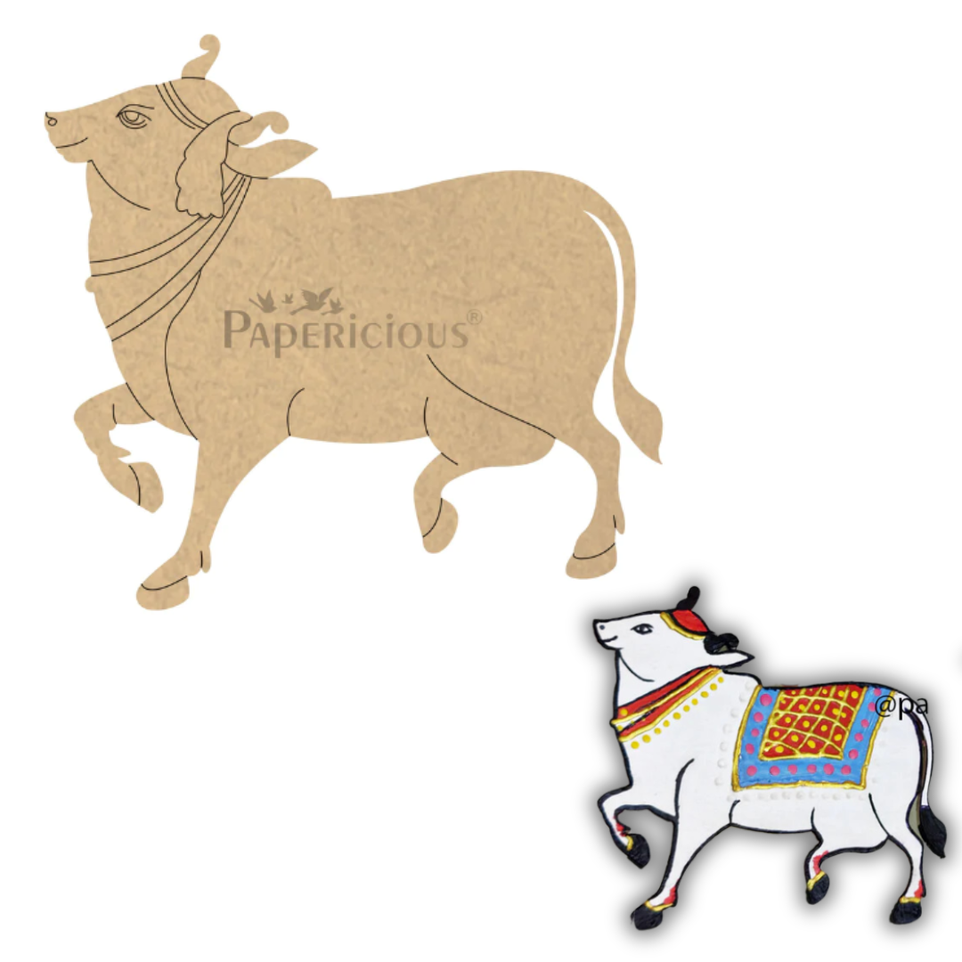 PAPERICIOUS 4mm thick Pre Marked MDF Base Pichwai Cow