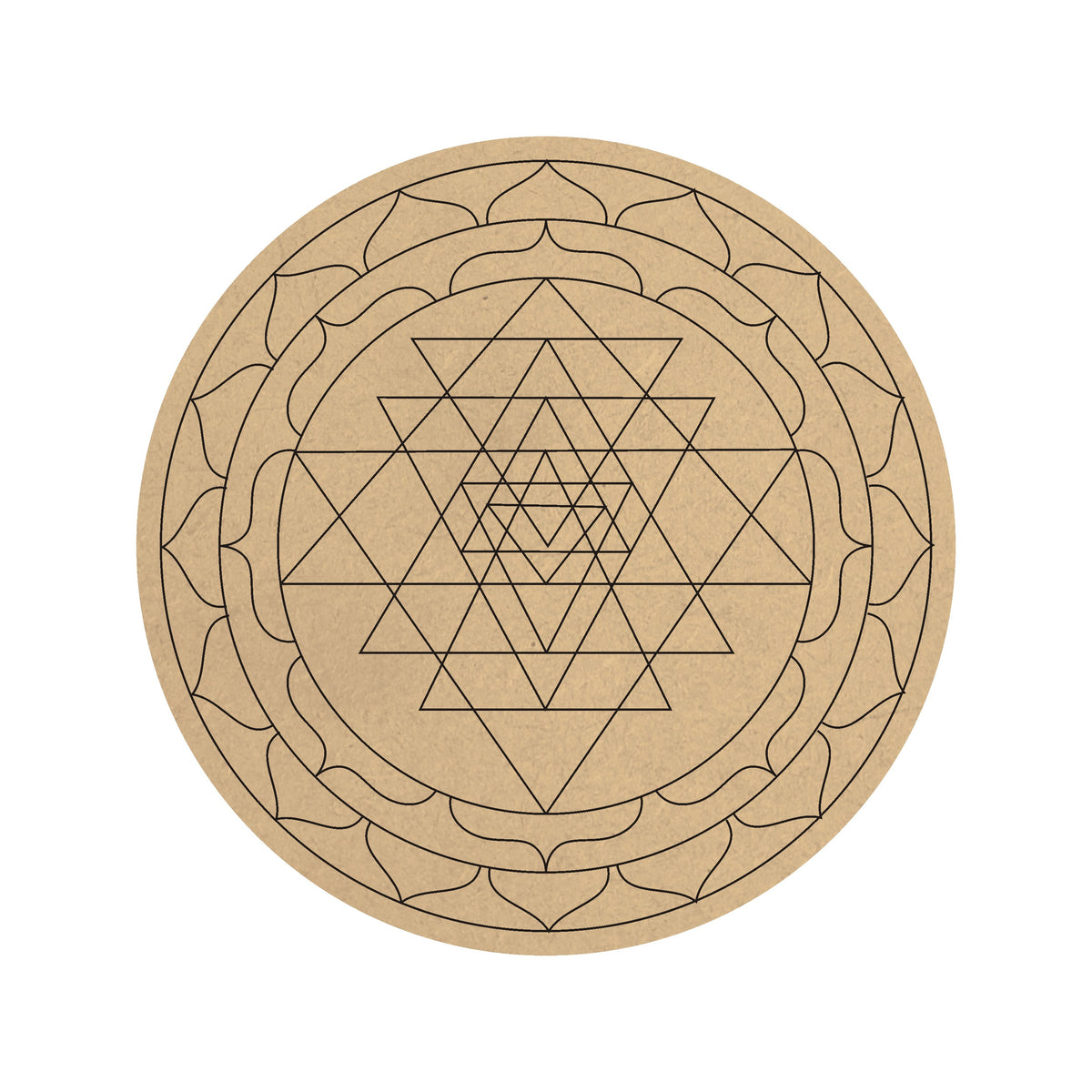 4mm thick Pre Marked MDF Base Sri Yantra