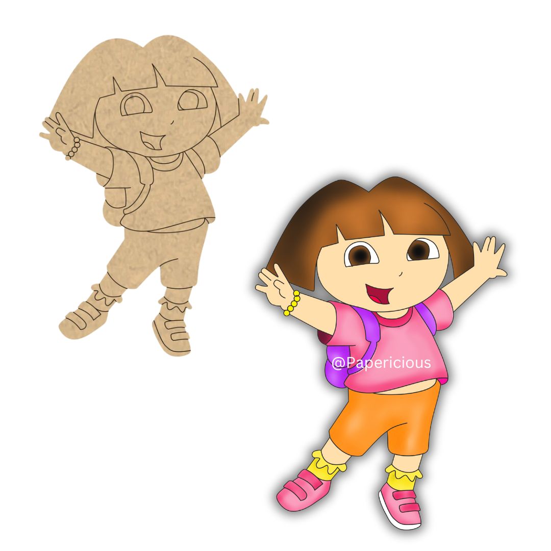 PAPERICIOUS 4mm thick Pre Marked MDF Base Dora explorer