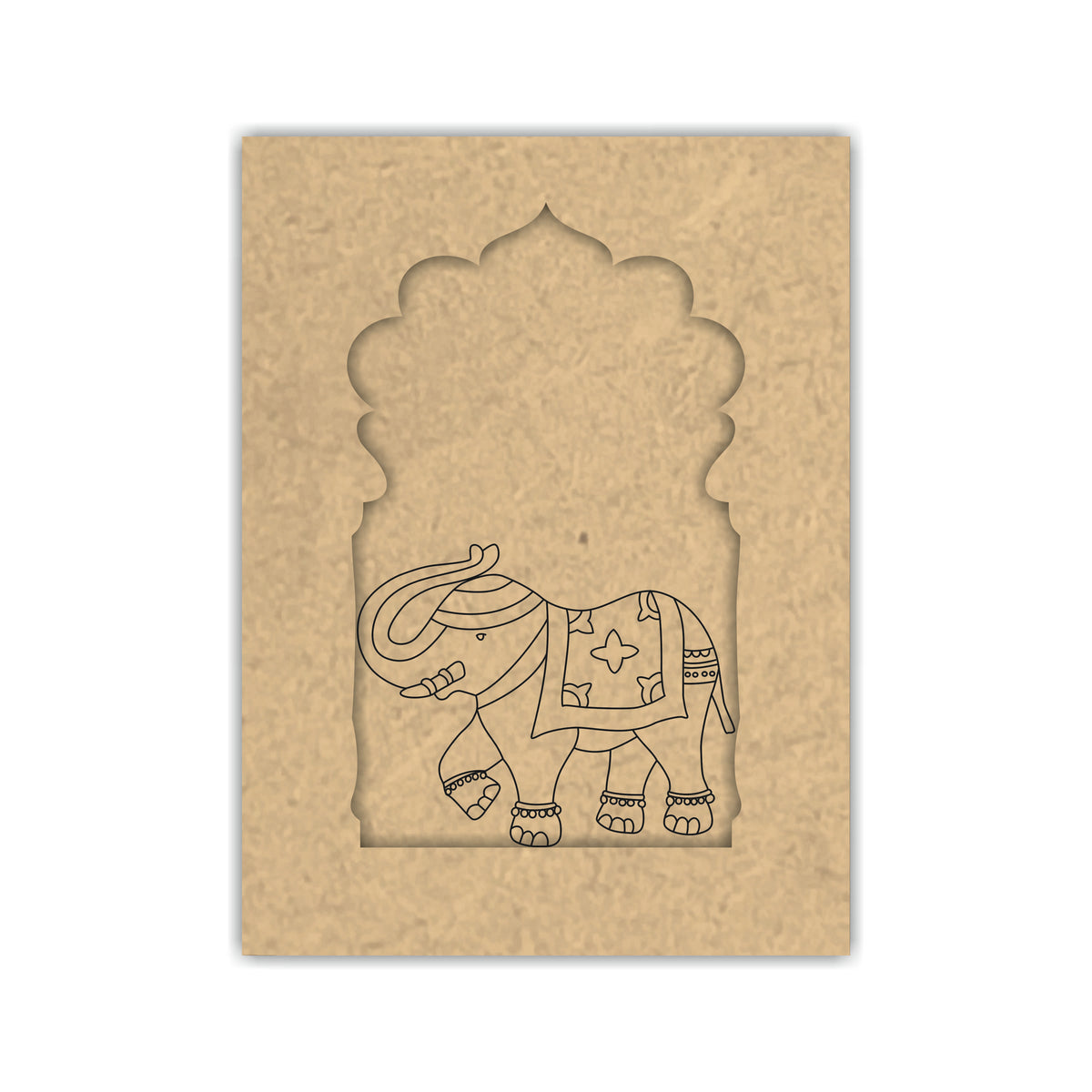 Pre Marked MDF Jharokha - Elephant left