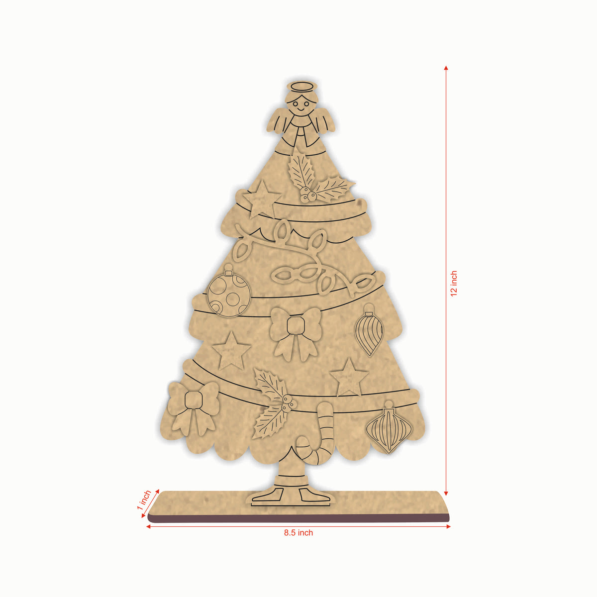 3D Premarked MDF- Decorations on Xmas Tree