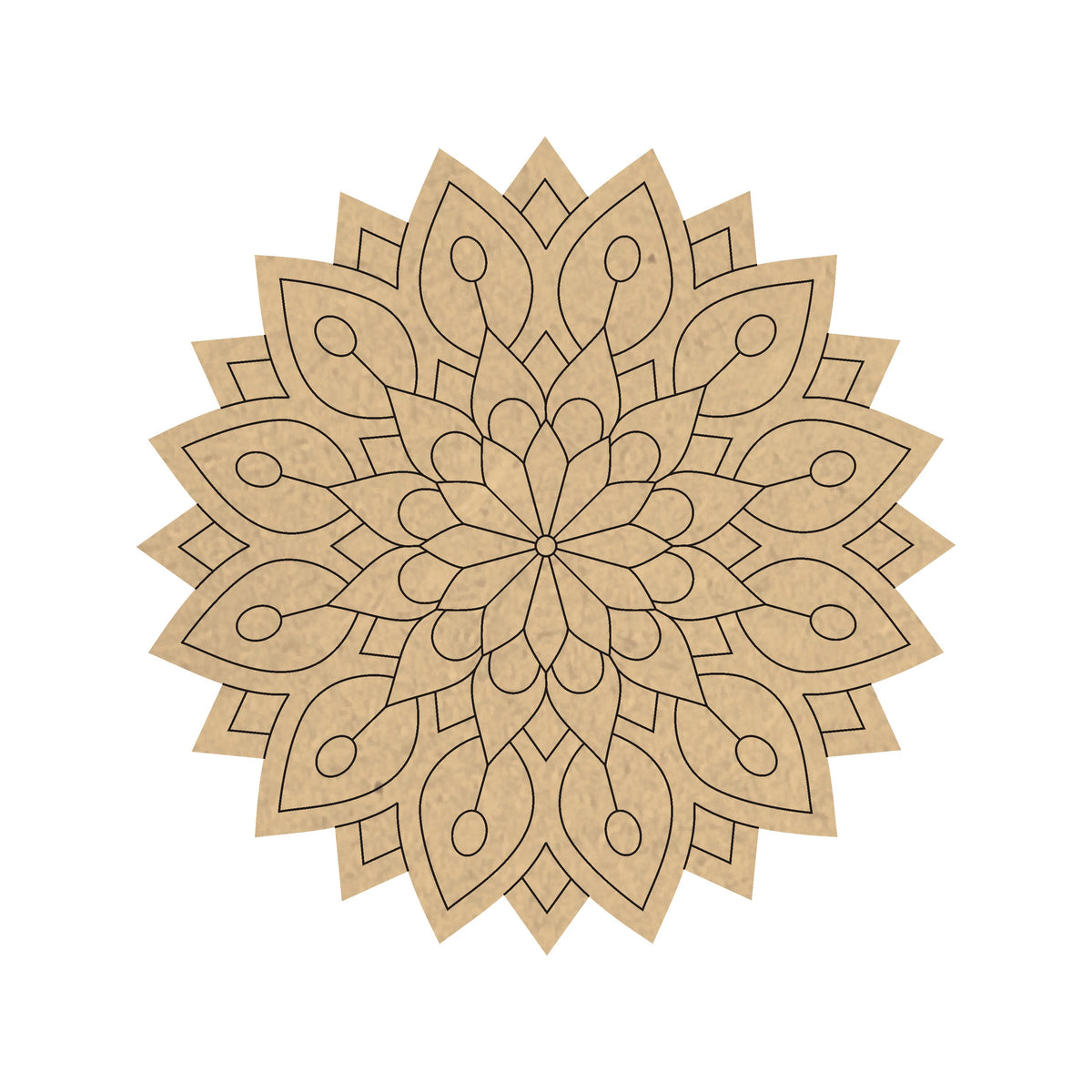 4 mm thick Pre Marked MDF Base Mandala 5