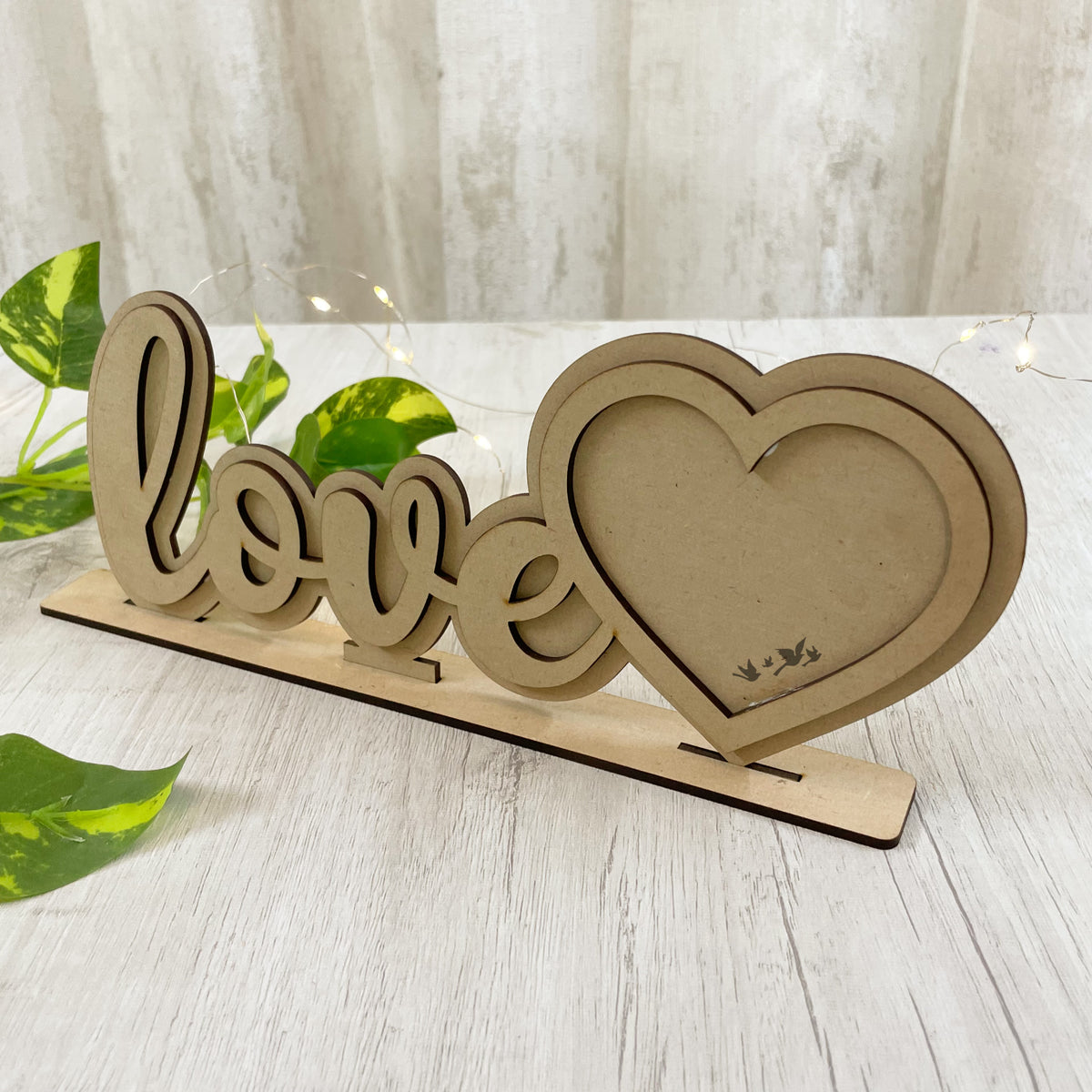 Pre Marked MDF Base - Valentines - 3D Love frame