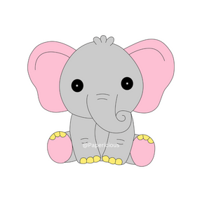 4 mm thick Pre Marked MDF Base Cute Elephant