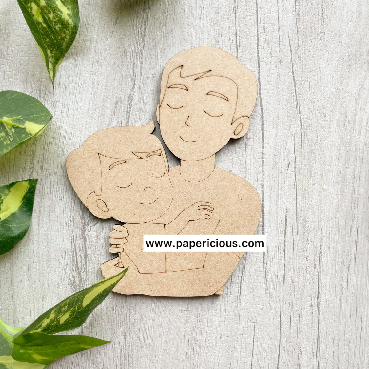 Pre Marked MDF Base -Dad and Boy