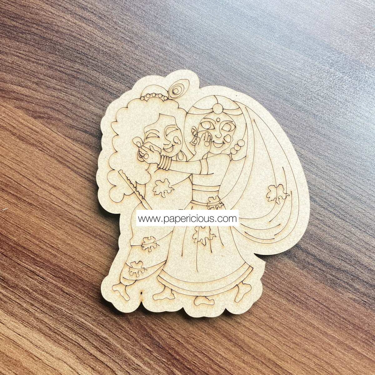 Pre Marked MDF Base -Radha krishna holi