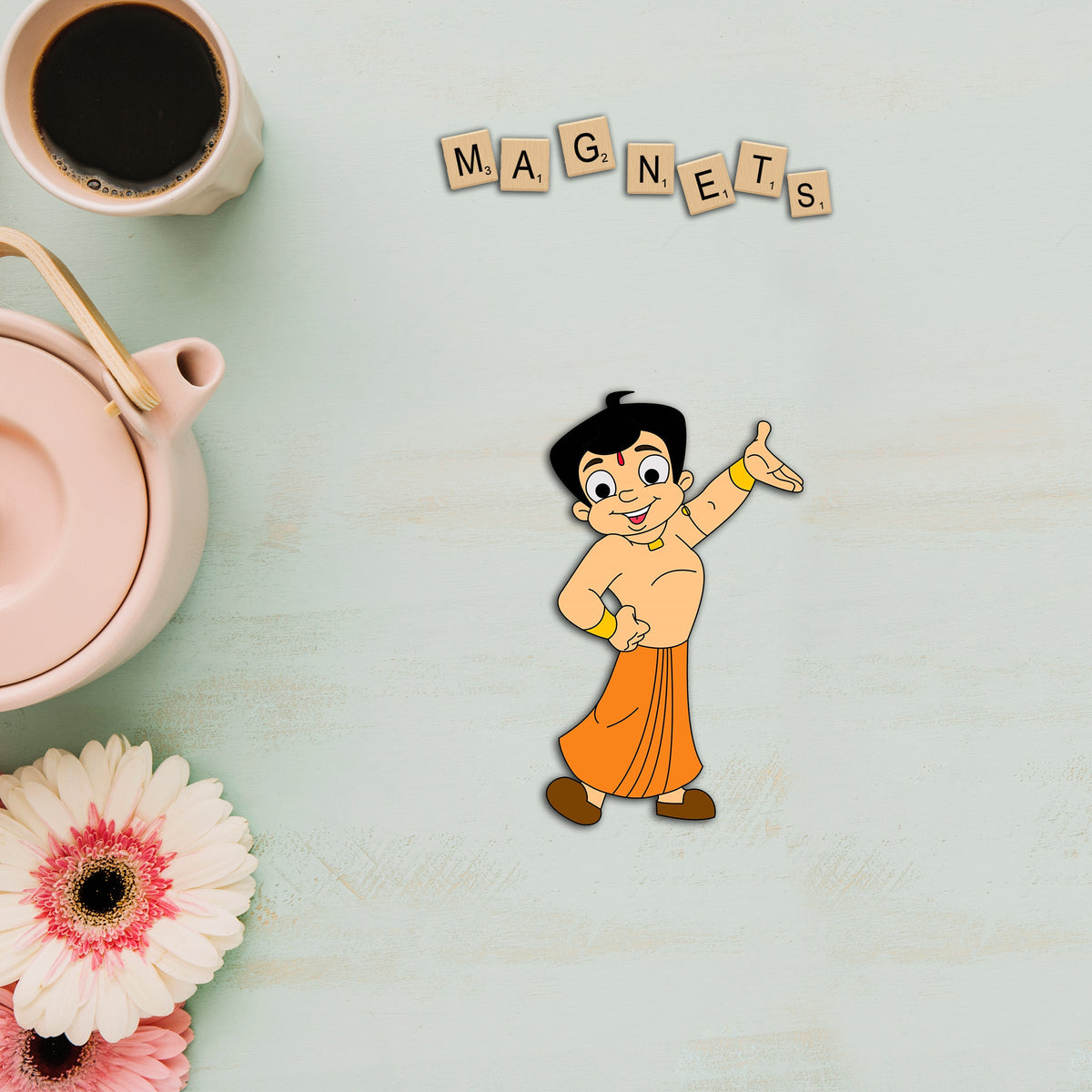 Wooden Fridge Magnet - Chota Bheem