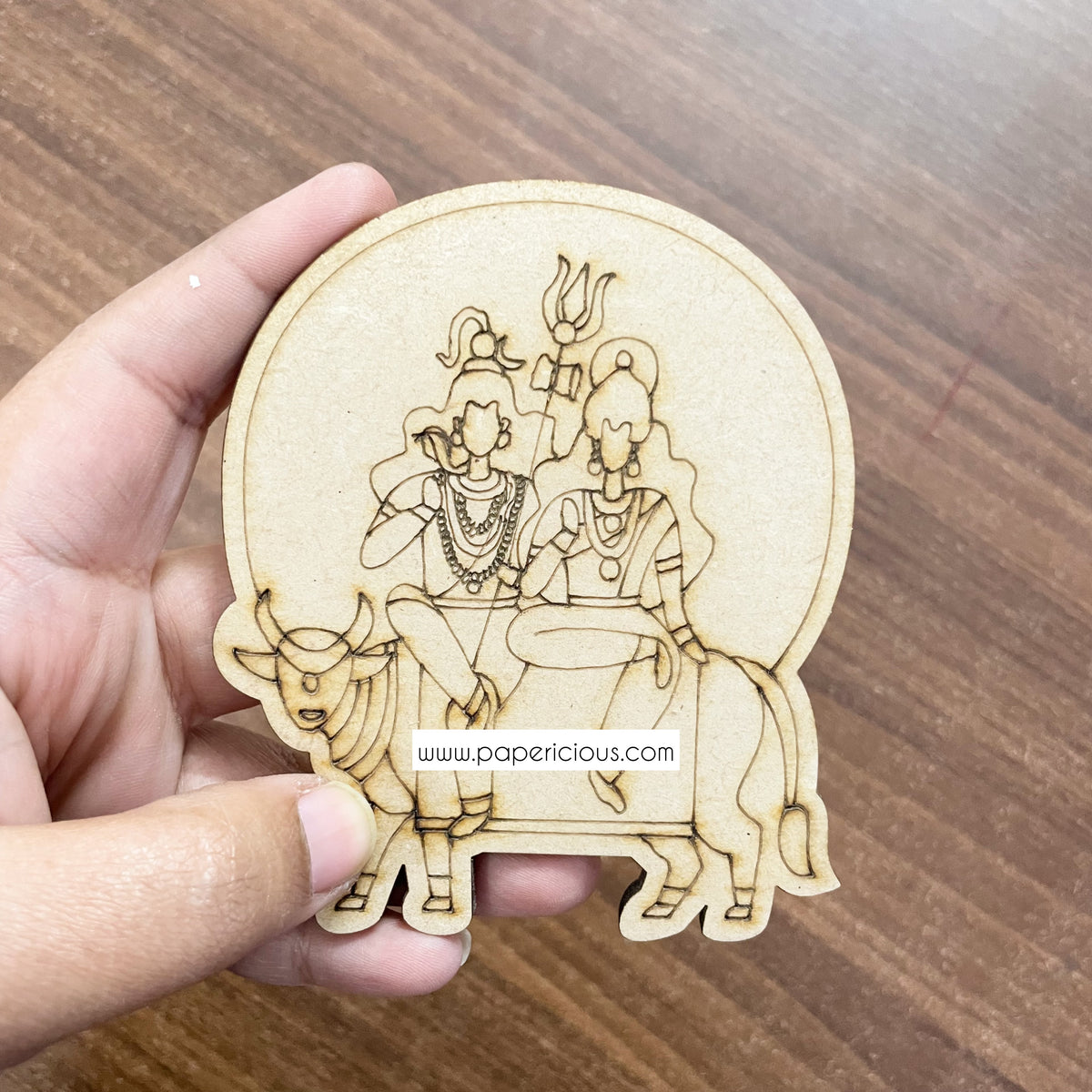 Pre Marked MDF Base - Abstract Shiva Parvati