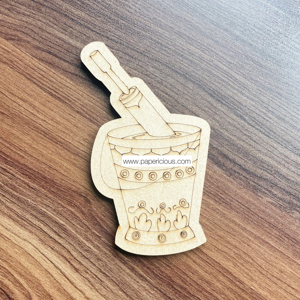 Pre Marked MDF Base - Pichkari in bucket