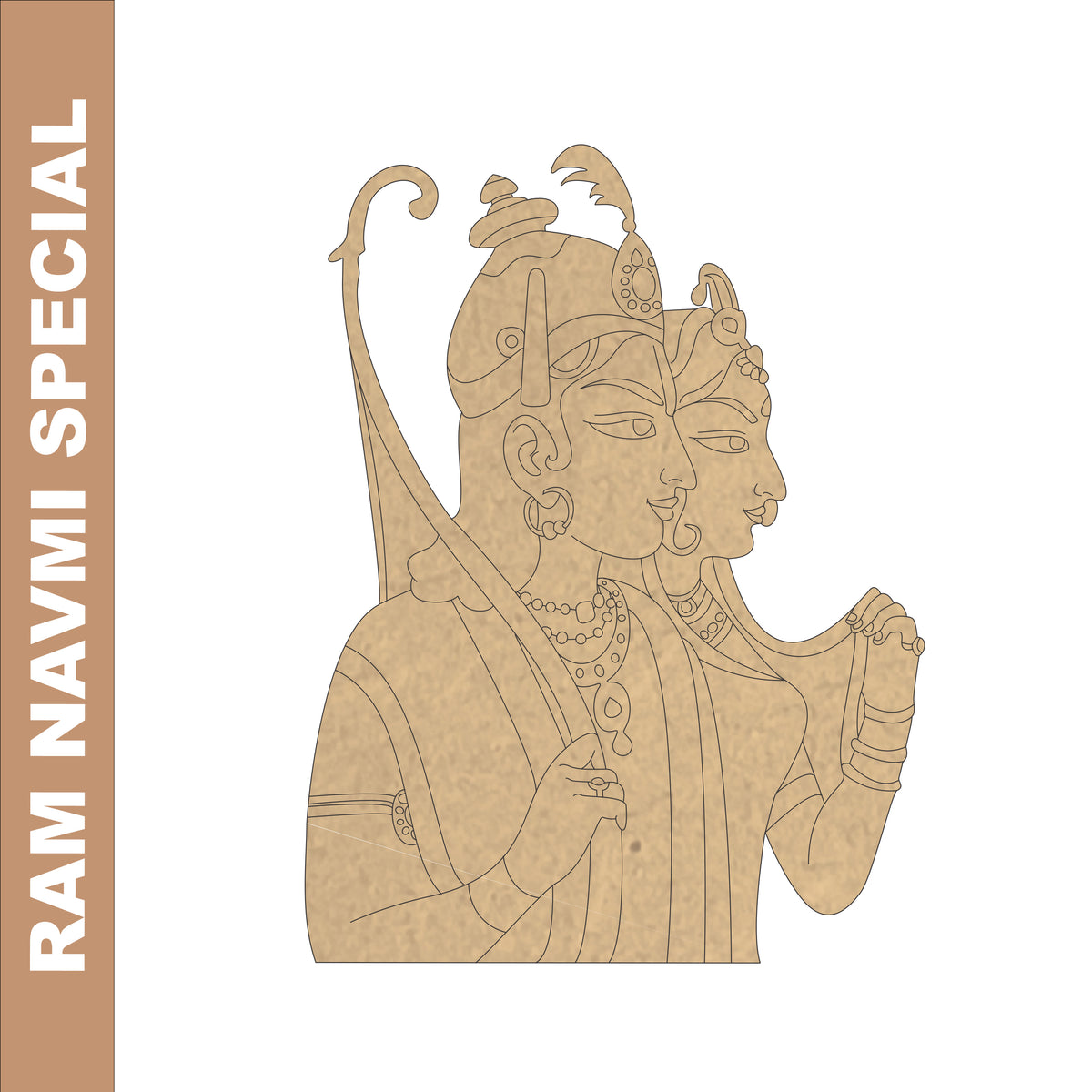 Pre Marked MDF Cutout - Sita Ram